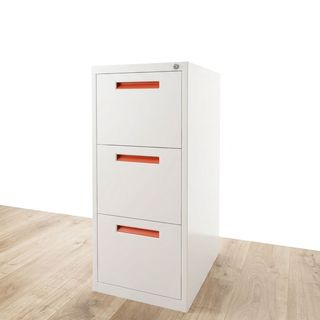 BDL11-ตู้ลิ้นชักเก็บเอกสาร 3 ชั้น 45.2x62x103.1ซม. BDL11 ขาว-ส้ม