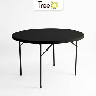 TreeO โต๊ะอเนกประสงค์กลม รุ่น SN-R120-BK ขนาด 120x120x74ซม. สีดำ