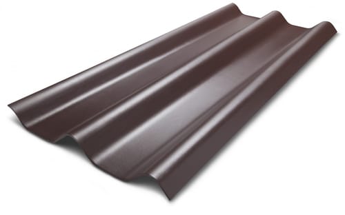 ห้าห่วง กระเบื้องหลังคาลอนคู่ 0.5x50x120 ซม. สีน้ำตาลคลาสสิค