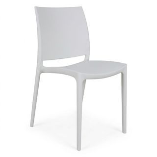 Pulito เก้าอี้พลาสติก PP-686-W02 ขนาด 53x45x82.5ซม. สีขาว