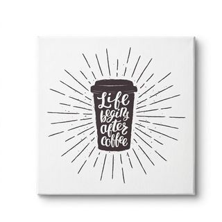 รูปภาพพิมพ์ผ้าใบ Coffee Shop C4040-1 ขนาด   40x40ซม. (ก.xส.) NICE (ถ้วยกาแฟ)