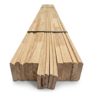 GREAT WOOD ฝ้าระแนงไม้ ไม้ยางพาราจ๊อยส์ CC (1x5) 1/2