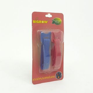 แถบผ้าหนามเตยพันสายสีน้ำเงิน-แดง  รุ่นST02 ขนาด:22*12.5*180มม.