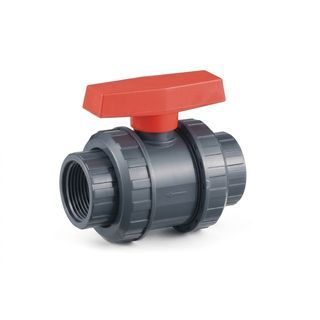 ERA บอลวาล์วยูเนี่ยนสองทางพีวีซี แบบเกลียว 3/4”(20) รุ่น UTB01 สีเทา