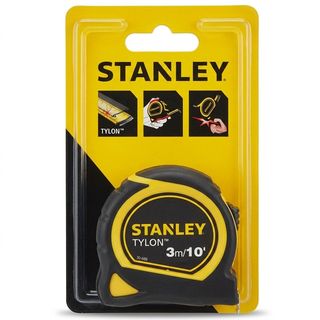 STANLEY ตลับเมตร หุ้มยาง 3เมตร รุ่น TYLONTAPE