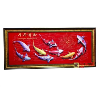 ภาพปลาคราฟกำมะหยี่สีแดง รุ่นA4 ขนาด16”x41”