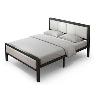 Truffle เตียงเหล็กหัวเบาะ 5ฟุต T150-WT 150x200x35 ซม. (1/2)
