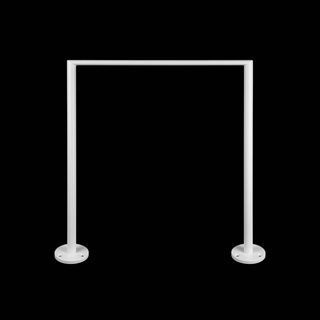 Primo ราวแขวนม่านห้องน้ำอลูมิเนียม ตัว U รุ่น PQS-CB06-3 ขนาด 90x90x90 ซม. สีขาว