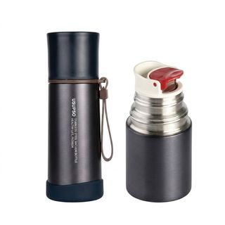 USUPSO แก้วมักฝาสเตนเลส 350ml. สีดำ