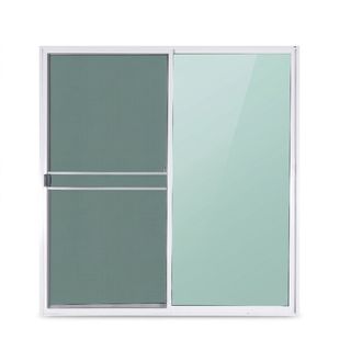 (AS) A PLUS PLATINUM ประตูอะลูมิเนียม บานเลื่อน SS A-P/010 200x205ซม. สีขาว พร้อมมุ้ง