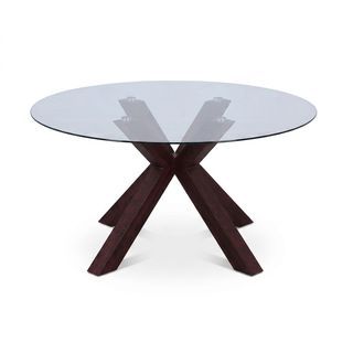Delicato โต๊ะรับประทานอาหาร  ขนาด140x140x70ซม.  รุ่น Harper  สีน้ำตาล