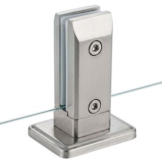 ที่หนีบกระจก สเตนเลส 304 ทรงเหลี่ยม รุ่น HDSS-304SS