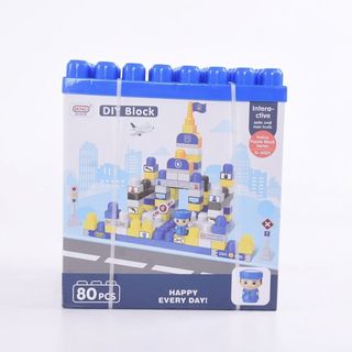 TOYS ชุดตัวต่อตำรวจ 80ชิ้น #6680-2 สีน้ำเงิน (25x18.5x28ซม.)