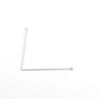 Primo ราวแขวนม่านห้องน้ำอลูมิเนียม ตัว L รุ่น PQS-CB06-8 ขนาด 80x80 ซม. สีขาว