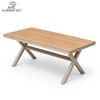 SUMMER SET โต๊ะสนามอลูมิเนียม รุ่น SORRENTO-150 ขนาด 90x150x75 ซม.สีไม้โอ๊ค