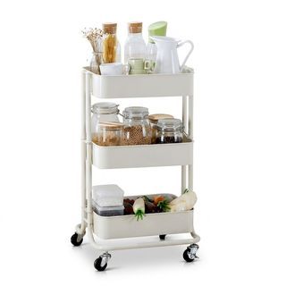 DELICATO รถเข็น 3 ชั้น BUTLER รุ่น BT02 35.3x42.6x75.9ซม. สีขาว
