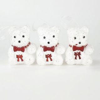 ตุ๊กตาหมีตกแต่งต้นคริสต์มาส  3ชิ้น/แพ็ค  5.5x5.0x7ซม. AG19-066
