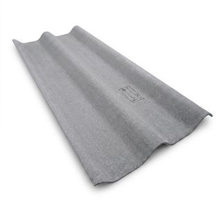 ตราเพชร กระเบื้องหลังคาลอนคู่ 0.5x50x120 ซม. สีธรรมชาติ