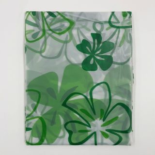 Primo ผ้าม่านห้องน้ำ PEVA ลายดอกไม้ รุ่น DF004 ขนาด 180x180 ซม. สีเขียว