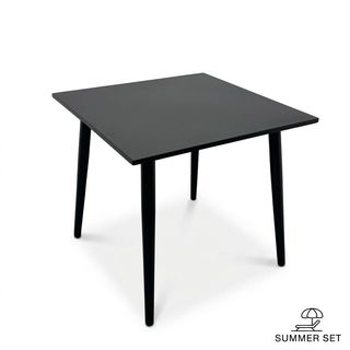 SUMMER SET โต๊ะสนามทรงสี่เหลี่ยมเหล็ก รุ่น DUOMO-B ขนาด 80x80x75 ซม. สีดำ