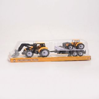 TOYS ของเล่นรถตักก่อสร้างขนรถตักจิ๋ว สีเหลือง#9980-7A(36.5x8x9.5ซม.)