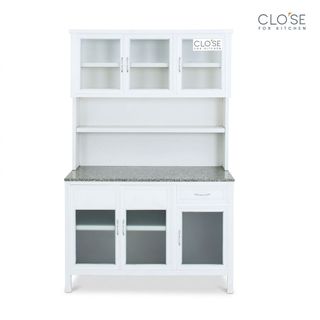 CLOSE ชุดครัวสำเร็จรูป ท๊อปหินแกรนิต รุ่น Glory-NT127  ขนาด 120.5 x 53 x 190 ซม. สีขาว