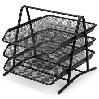 SMITH ถาดใส่เอกสาร 3 ชั้น ขนาด 35x30x26.5ซม. รุน TG59180 สีดำ
