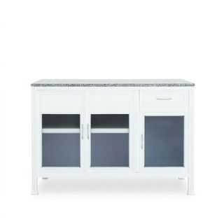 CLOSE เคาน์เตอร์โครงอลูฯ ท๊อปหินแกรนิต รุ่น Glory-NC125 ขนาด 120.5 x 56 x 82.5 ซม. สีขาว