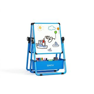 SMITH ชุดกระดานวาดภาพ 2 หน้า GKB-4853 ขนาด 48x53x102ซม. สีฟ้า  พร้อมอุปกรณ์