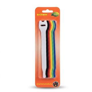 BIGROW แถบผ้าหนามเตยพันสาย 6 สี ขนาด 22*12.5*150 มม. รุ่น ST05
