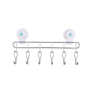 Primo ราวพาดผ้าพลาสติก แบบติดผนังสูญญากาศ รุ่น SM-1616   สีขาว