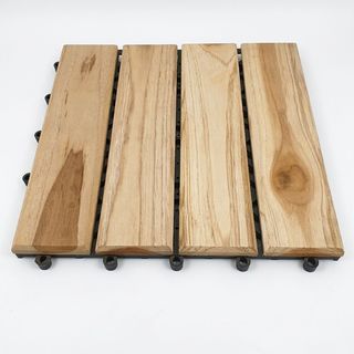 SJK แผ่นไม้สักปูพื้นสำเร็จรูป 30x30cm. รุ่น SLK030