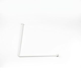 Primo ราวแขวนม่านห้องน้ำอลูมิเนียม ตัว L รุ่น PQS-CB06-7 ขนาด 90x90 ซม. สีขาว
