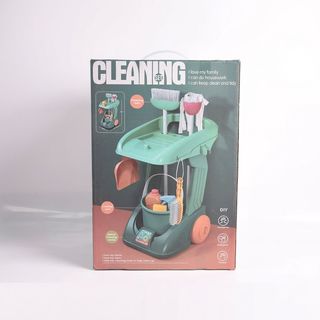 TOYS ของเล่นชุดรถเข็นชุดอุปกรณ์ทำความสะอาด#XG2-29B ขนาด(30x20x44ซม.)