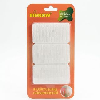 BIGROW เทปผ้าหนามเตยชนิดลอกออกได้ ขนาด 60*32*4มม. รุ่น FS002 สีขาว