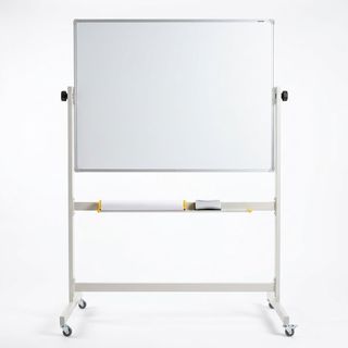 SMITH กระดานไวท์บอร์ดขาตั้งมีล้อเลื่อน 2 หน้า YDB-001 ขนาด 90x120x182ซม. สีขาว แถมแปรงลบ 1อัน